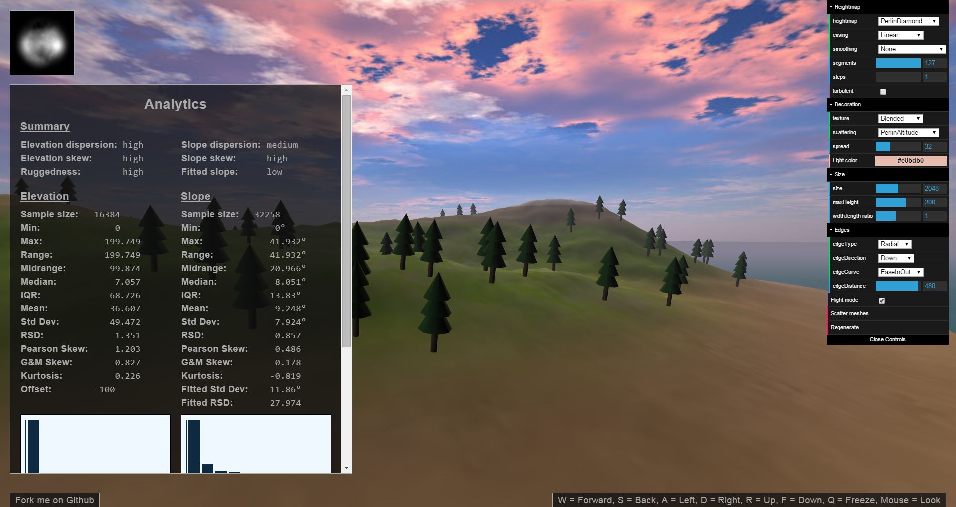 Screenshot of THREE.Terrain demo